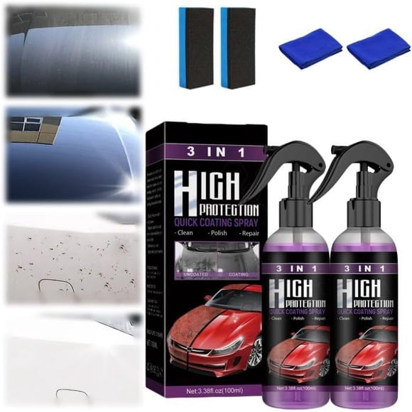 Homebbc Spray de Recubrimiento de Alta Protección 3 en 1, Spray de Recubrimiento Rápido 3 en 1 de Alta Protección, Spray de Recubrimiento de Coche Ailsion, Revestimiento Cerámico para Coches de Alta P