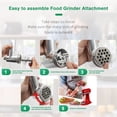 thumbnail image 3 of AMZCHEF Metal Grinder Attachment for KitchenAid Stand Mixers with Burger Press Plate & Sausage Stuffer Pack, 3 of 10