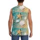 thumbnail image 4 of Fotbe Starfish And Seashell Men's Camiseta sin Mangas Estampada para Hombres, Playera Casual para Gimnasio, Entrenamiento, Playa-Small, 4 of 7