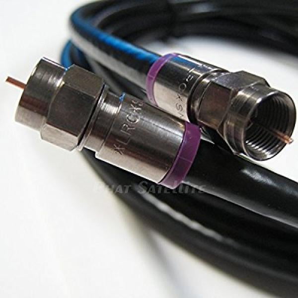 35ft Quad Shield Indoor Outdoor SOLID COPPER RG6 Coaxial Cable 3Ghz 75