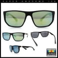 thumbnail image 2 of Polarized Mens Flat Top Sport Plastic Geometric Rectangle Sunglasses [Brown - Yellow Mirror], 2 of 7
