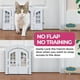 thumbnail image 5 of Puerta francesa para gatos: elegante puerta interior para gatos sin solapa para gatos de tamaño promedio de hasta 20 libras, instalación segura en minutos, 5 of 5