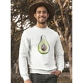 thumbnail image 2 of Watercolor Half Avocado Sweatshirt Men -Image by Shutterstock, Male Medium, 2 of 4