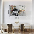 thumbnail image 2 of HFDF Banksy Street Graffiti Wall Art, Angel Wings Canvas Picture Art Print Painting Modern Artwork Gallery-Wrapped Ready to Hang 18x12inch Framed, 2 of 7