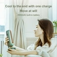 thumbnail image 5 of New Retro Double-leaf Tower Fan Office Desktop Fan Vertical Portable Charging USB Small Fan - White (built-in Battery 2000mAh), 5 of 8