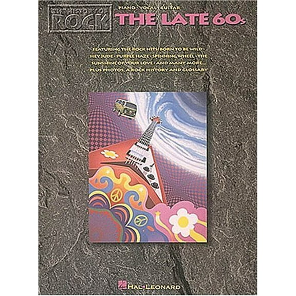 Pre-Owned Hal Leonard The History Of Rock The Late '60s Piano, Vocal, Guitar Songbook