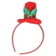 thumbnail image 1 of Naiovety Diadema con forma de sombrero de Navidad, banda para el pelo roja, tocado de hojas verdes, accesorios de estilo de diario, Kits de decoración para fiestas Sombrero formal, 1 of 6
