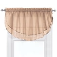 thumbnail image 2 of Collections Etc Stylemaster Elegance Sheer Voile Ascot Valance, 60" X 24", Mocha, 2 of 4