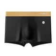 thumbnail image 2 of zeranth Men Thin Boxers Seamless Soft Contrast Color Mid Waist Cotton U Convex Striped Soft Plus Size Elastic Quick Dry Moisture-wicking Men Underpants Underwear, 2 of 6