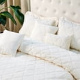 thumbnail image 3 of Home Soft Things 7 Piece Ogee Faux Fur Embroidery Bedspread Set - Antique White - Queen (90" x 90"), 3 of 8