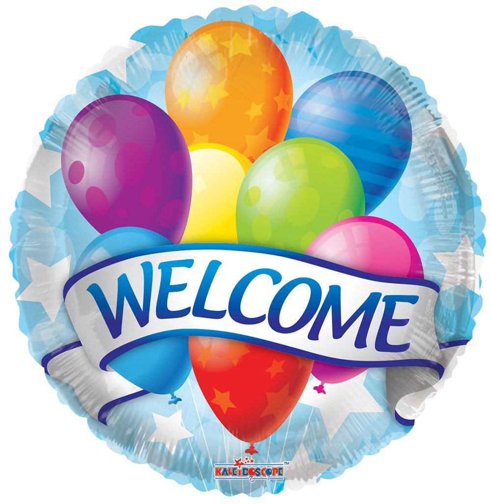 Blue Banner Kaleidoscope Balloons 18" Mylar Balloon Bulk (10