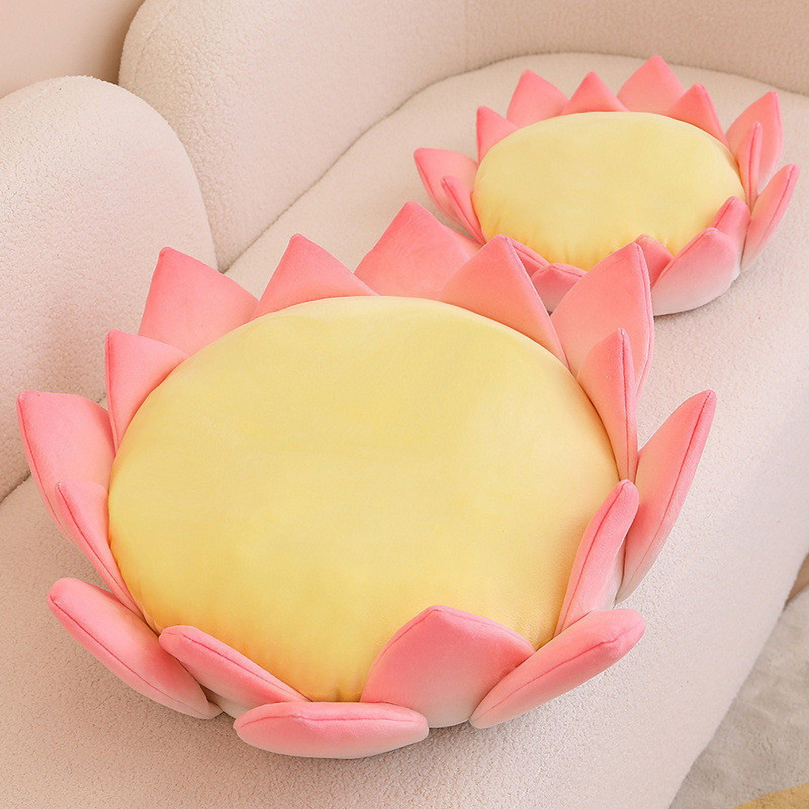 Fridja 3D-Lotus Flower Cushion -Throne,Yoga Meditation-Lotus Shaped Floor Cushion,Soft Plush Lazy Sofa Floor Cushion For Home Couch Bedroom Xmas Gift