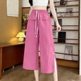 thumbnail image 2 of Lounge Pants for Womens Plus Size Fashion Solid Color Casual Trousers Elastic Waist Pants Long Pants With Pockets, 2 of 5