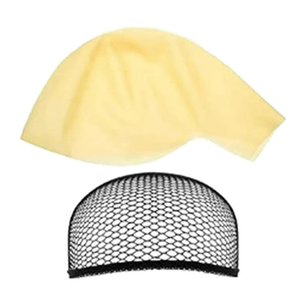 Gorra de látex para cabeza rapada, cómoda de llevar, cubre el cuero cabelludo, cabeza calva falsa para utilería fotográfica Adulto con redecilla