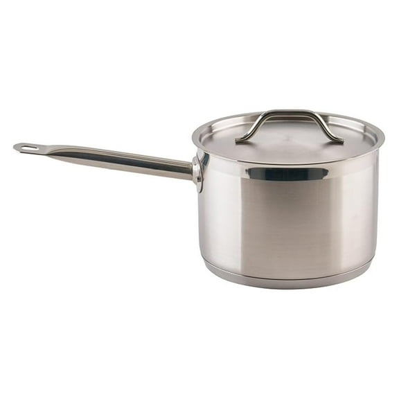 Heavy-Duty Stainless Steel Sauce Pan with Cover, 4.5 Quart