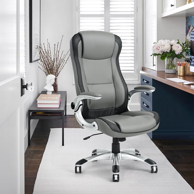Silla de Oficina Moderna Gris Silla de Oficina Ejecutiva Ergonómico Cómodo HOMEMAKE FURNITURE ANNISTON