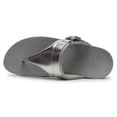 thumbnail image 3 of FitFlop Womens Lulu Adjustable Toe Post Leather Sandals, 3 of 4