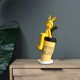 thumbnail image 4 of Escultura de animales, estatua de animales, artesanías de resina modernas, figura de animales, adorno de animales para la mesa del dormitorio, sala de Conejo amarillo, 4 of 8