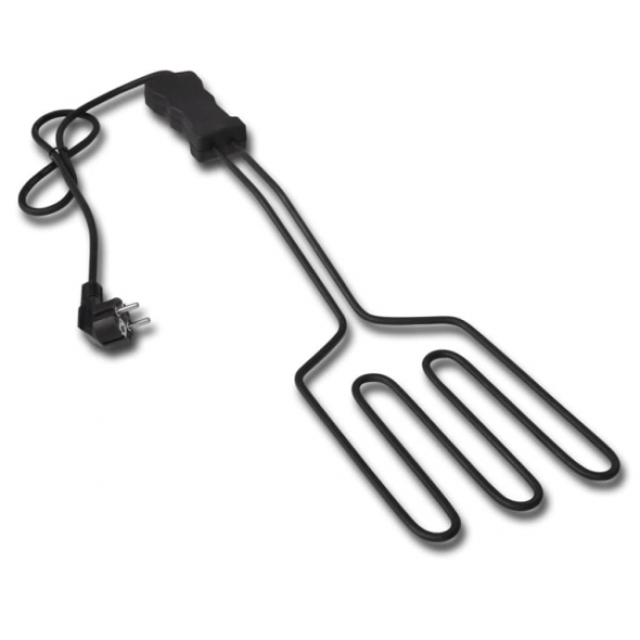 Queilt Démarreur de Gril Électrique BBQ 1500 W avec surface d'Allumage en Acier Inoxydable Comprenant 3 filaments, une Poignée en Plastique Noire Isolante Thermique et un Interrupteur d'Alimentation pour un Contrôle Facile. Idéal pour Allumer du Charbon Ou des briquettes pendant le camping Sans Produits Chimiques Ni Odeur, Assurant une formation de Fumée Minimale. Comprend un Cordon d'Alimentation 220–240 V.