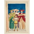 thumbnail image 2 of Edwin Austin Abbey 12x14 Gold Ornate Wood Frame and Double Matted Museum Art Print Titled - Sketch for Christmas&nbsp;Card, 2 of 4