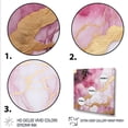thumbnail image 3 of Designart "Essence of Pink and Gold Marble III" Abstract Wall Art - Modern Pink Abstract Marble Entryway Wall Art, 3 of 6