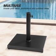 Crestlive Products 40lbs Square Concrete Umbrella Base, Outdoor Market Umbrella Stand, Black