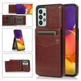 thumbnail image 1 of SaniMore for Samsung Galaxy A33 5G 6.5" 2022 Case, Card Slots Case with Flip Kickstand Premium Leather Magnetic Clasp Anti-scratch Anti-drop Heavy Duty Protective Case for Galaxy A33 5G, Brown, 1 of 14
