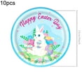 thumbnail image 3 of Fmbmuo Paper Easter Bunny 10 Pcs Plates Decorations, Blue Heavy-Duty Cheerful Cutlery Set for Easter Egg Hunt, 3 of 5