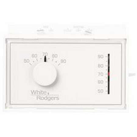 White-Rodgers Mercury-Free Universal Mechanical Thermostat, White