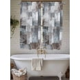 thumbnail image 7 of Living Room Curtains 72 Inches length, Gray Geometric Window Treatment Curtain Drapes, Modern Abstract Art Block Light Filtering Drapes for Bedroom Laundry Room, 52"x72", 2 Panels, 7 of 7