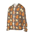 thumbnail image 2 of KLL Squirrel And Maple Leaves Print Men's Women’s UPF 50+ Sun Protection Outdoor Hoodie Jacket Long Sleeve Fishing Hiking Performance Shirt-XX-Large, 2 of 6
