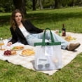 thumbnail image 6 of Clear Storage Tote – Waterproof Mesh Bag | Large 20L Capacity, Zippered Closure, Reinforced Handles, Fold-Flat Design | Dorm, Locker, Gym, Travel | 32x30x10 cm, 6 of 6