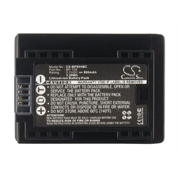 Battery for Canon VIXIA M50 M500 M52 R30 R300 R800 BP-709 890mAh Fully Decoded