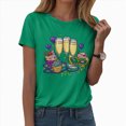 thumbnail image 6 of HCNTES Mardi Gras Shirt for Women Mardi Gras Outfit Carnival Tshirt Fat Tuesday Party Tee New Orleans Party Short Sleeve(Size:M), 6 of 9
