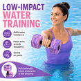 thumbnail image 4 of Aquatic Exercise Dumbbells, Water Dumbbell Pool Resistance Aquatic Fitness Barbell, with EVA Foam Pool Weight Dumbbell for Water Aerobics Weight Loss(Purple), 4 of 11