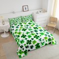 thumbnail image 4 of Erosebridal St. Patrick's Day Bedding Full Comforter Set, Shamrock Print Down Comforter, Spring Holiday Decor, Lightweight, 4 of 7