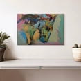 thumbnail image 2 of Elephant Stock Painterly Horse Wall Art - Horizontal Canvas Wall Art - Living Room Wall Decor - Animal Canvas - Pink And Orange Decor By Michael Creese - 12" x 8", 2 of 8