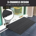 Channel Curb Ramp Rubber Threshold Ramp, 3'' Rise Portable Wheelchair Ramp for Home Steps ...