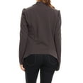 thumbnail image 4 of Moa Collection Women's Casual Solid Long Sleeve Loose Fit Open Blazer Jacket, 4 of 7