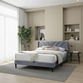 thumbnail image 6 of Reno Queen Size Bed- Modern X Channel Tufted Gray Velvet Upholstery, 6 of 6