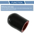 thumbnail image 4 of Tapón de extremo de manguera de goma de silicona de 7/8" 22mm ID 4 capas de poliéster para válvula de derivación de turbo refrigerante 30mm negro por fuera y rojo por dentro, 4 of 7