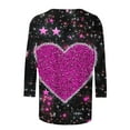 thumbnail image 5 of RQYYD Valentines Shirts for Women Plus Size Cute 3/4 Sleeve Funny Graphic Tee Shirt Heart Shaped Fashion Casual Clothes Tops, 5 of 5