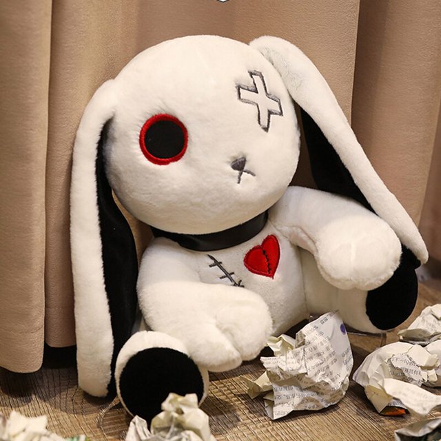 Juguete de peluche con forma de Animal de dibujos animados para niño y niña, almohada de peluche con forma de corazón, conejo, oso, orejas largas Fivean Peluches