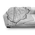 thumbnail image 3 of Mandala Soft Flannel Fleece Blanket, Monochrome Line Art Illustration Flower of Life Shapes Abstract Mandala Design, Cozy Plush for Indoor and Outdoor Use, 50" x 70", Black and White, by Ambesonne, 3 of 6