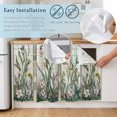 thumbnail image 5 of Vintage Dragonfly Cabinet Curtain 35"Wx35"L, Dustproof Under Sink Skirt with Self Adhesive Tape, Botanical Teal Spring Summer Cabinet Curtain Cover for Kitchen Sink, Bathroom Vanity, Laundry Room, 5 of 9