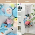 thumbnail image 6 of Stuffed Animals Net w/LED Star Light, 63 Inch Jumbo Toy Stuffed Animal Hammock Wall Hanging Net Room Décor for Nursery Teddy Plushie, Stuffed Animals Hammock Corner for Kid Girls Boys(Beige ), 6 of 11