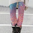 thumbnail image 2 of QATAINLAV Womens High Waisted Tummy Control Yoga Pants Trendy Glitter Sequin Print Tight Workout Leggings for 2025 New Years Eve Party Multicolor M Daily Sales of The Day, 2 of 6
