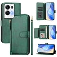 thumbnail image 1 of Filp Case for OPPO Reno 8 pro Plus 5G Zipper Pocket Magnetic Flip Wallet Phone Case with 7 Card Slots and Wrist Strap, 1 of 5