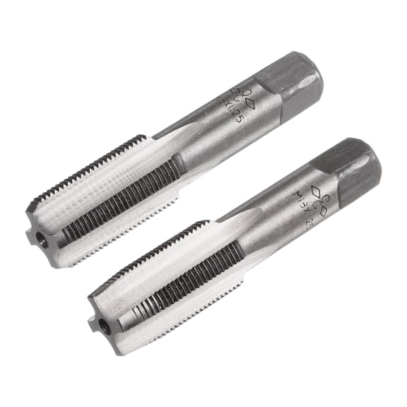 Uxcell M18 x 1.25 Alloy Tool Steel Taper/Bottom Screw Thread Taps Metric Hand Tap Set 1 Pair