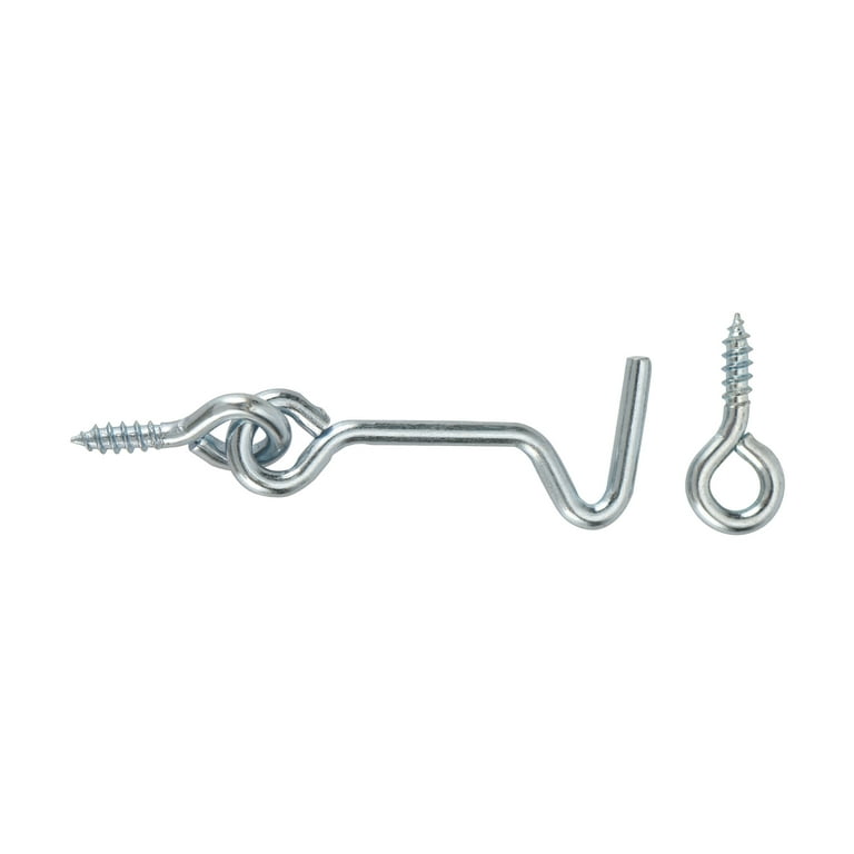 Hyper Tough 3 in. Gate Hook and Eye, Zinc Plated, 2 Pack